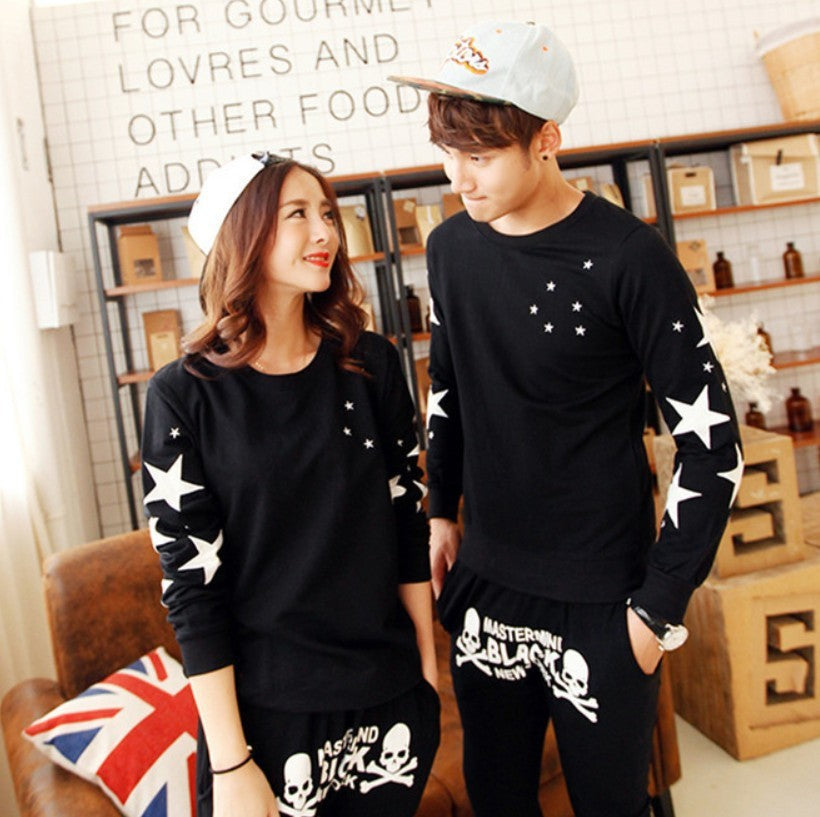 Autumn And Winter Couple Women's Long-sleeved Korean Style