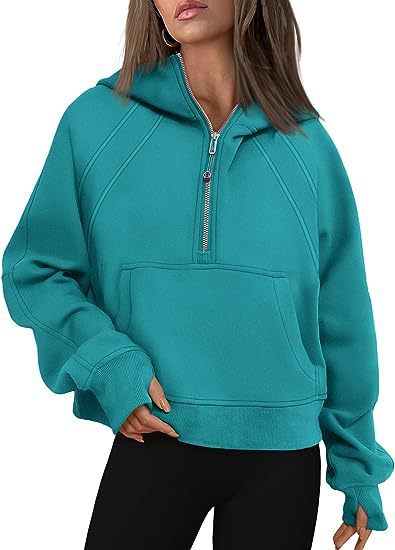 Zipper Hoodies Sweatshirts With Pocket Loose Sport