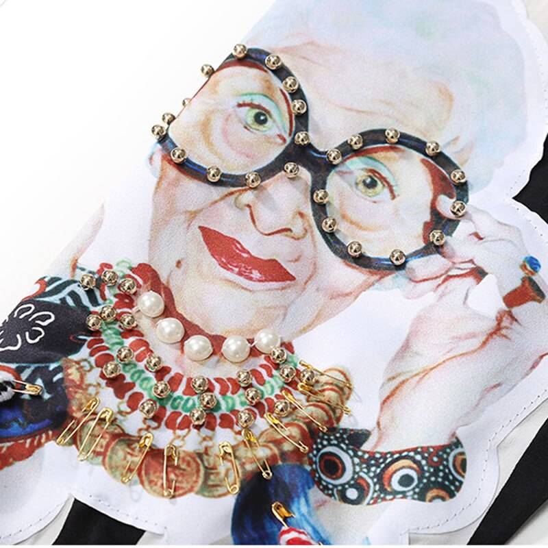 Black Long Sleeve Sweatshirts Women Patchwork Print Tassel