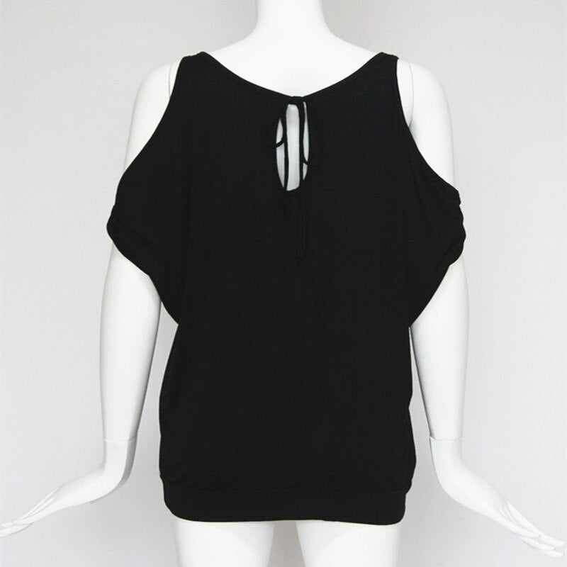 Barber T Shirt Women O-Neck Hairdresser Weapon T-shirt Woman scissors Tops Girl Sexy Off Shoulder Batwing Lace up Top Tees