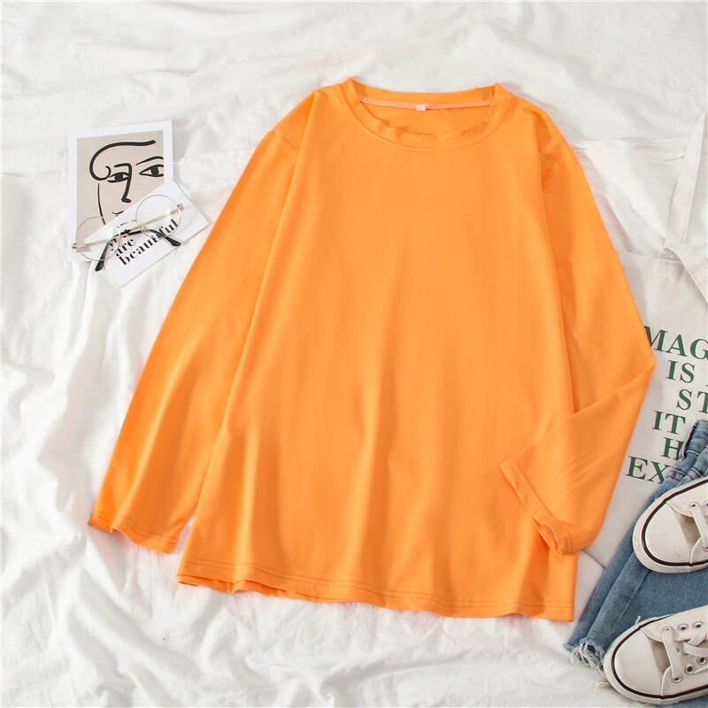 Summer T-shirt Women Candy Oversize Boyfriend Style Tops