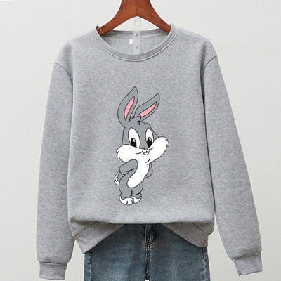 Hot Hit Winter Print Rabbit & Mouse 15 Colors Oversize Hoodies