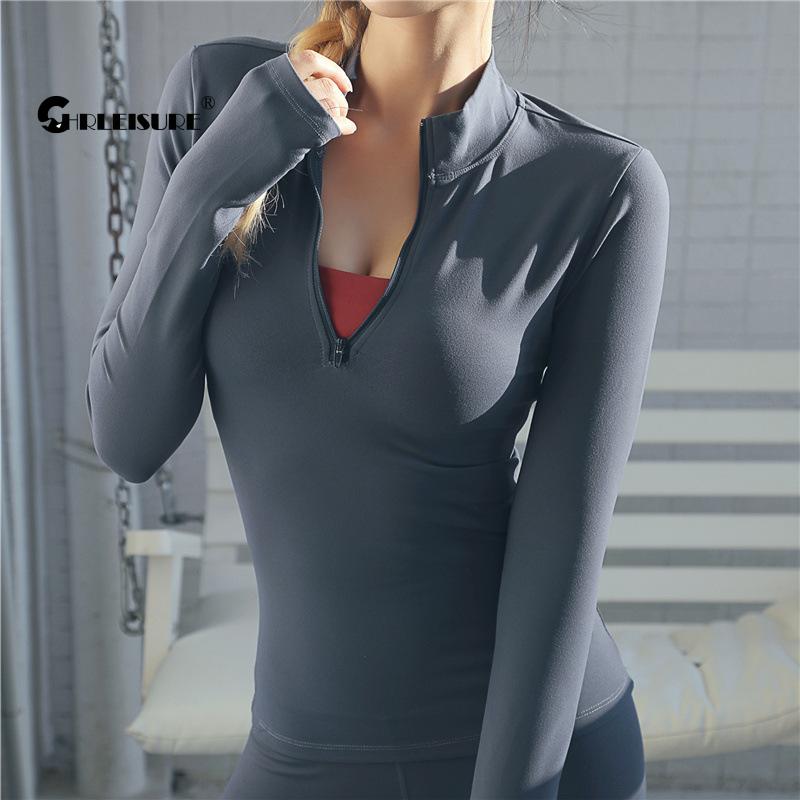 Long Sleeve Yoga Shirts Sport Top Fitness Yoga Top Gym