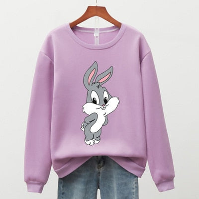 Hot Hit Winter Print Rabbit & Mouse 15 Colors Oversize Hoodies