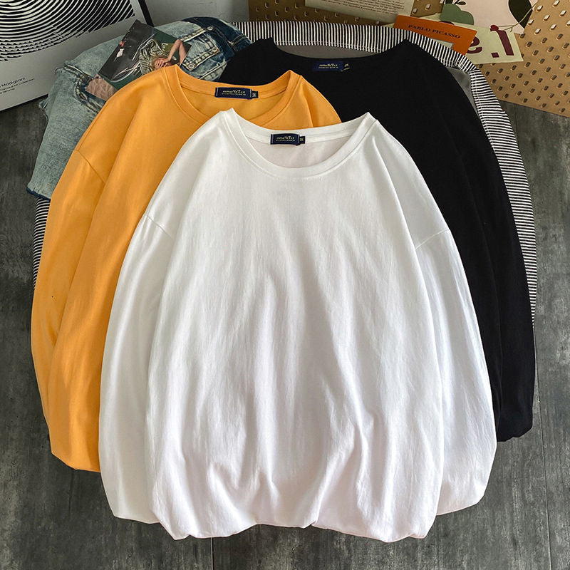 10 Solid Color Women Long Sleeve T shirts Korean Women