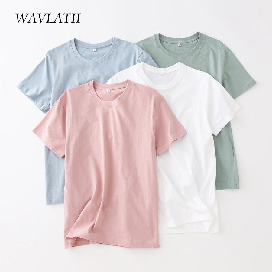 Women New Cotton T shirts Female Soft White Black Tees