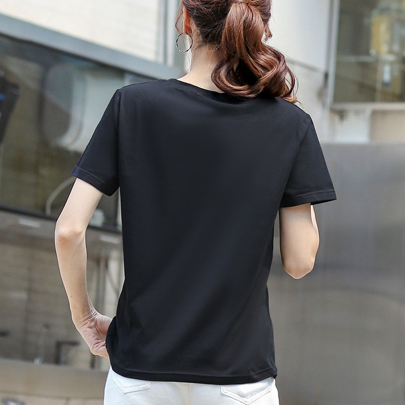 Tees For Women Casual O-neck Short Sleeve Comfortable Loose