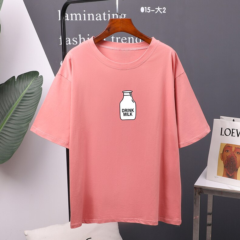 Hirsionsan 7 color Printed T Shirt Women