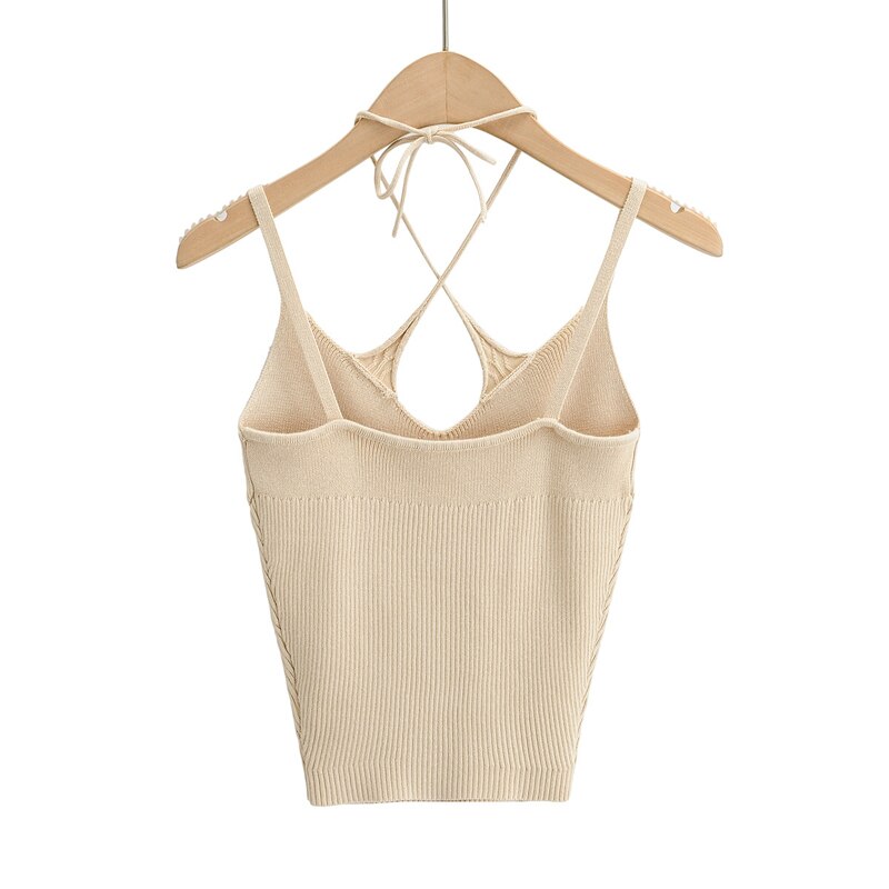 Women Sexy Knit Crop Top Camis Top
