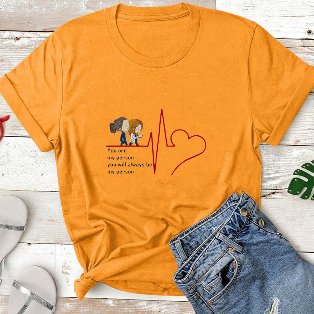 You Are My Person T-shirt Women Healthcare Fashion Casual Funny T Shirt Women O-neck Loose Cotton Short-sleeved Woman Tshirt Top