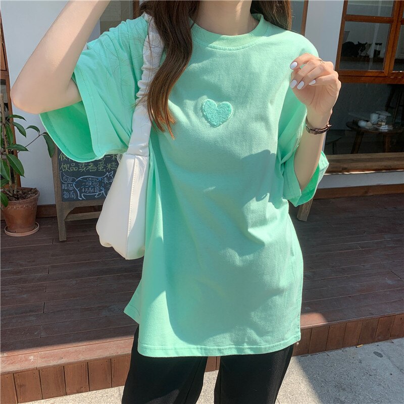 New Women T-shirts Cotton Casual Tee Tops Summer Short Sleeve