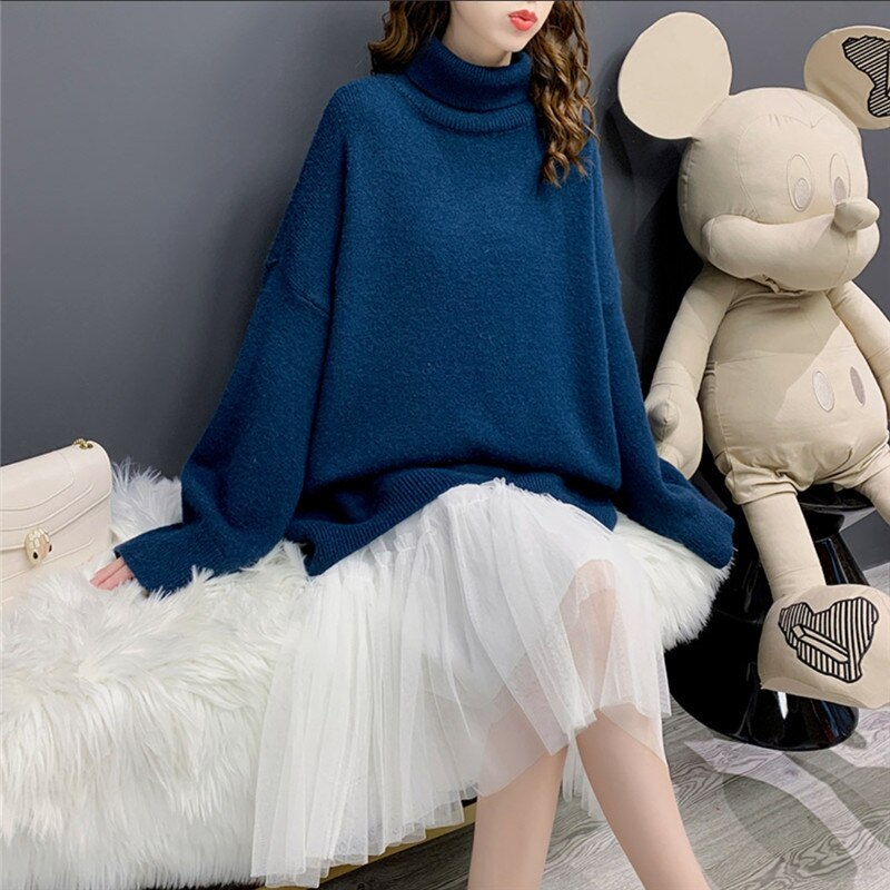 Warm Women's Sweaters Thick Autumn Winter Wool Sweater Oversize