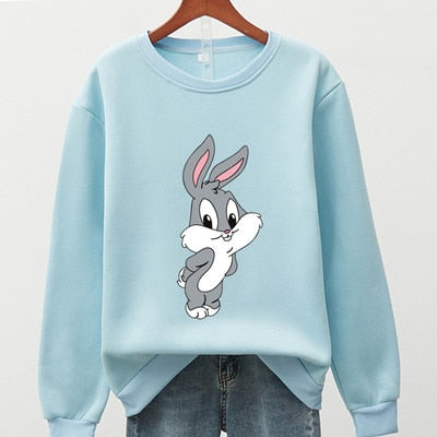 Hot Hit Winter Print Rabbit & Mouse 15 Colors Oversize Hoodies