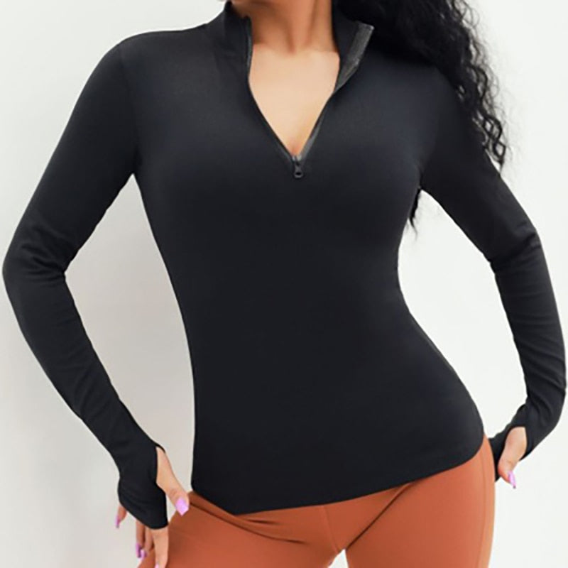 Long Sleeve Yoga Shirts Sport Top Fitness Yoga Top Gym