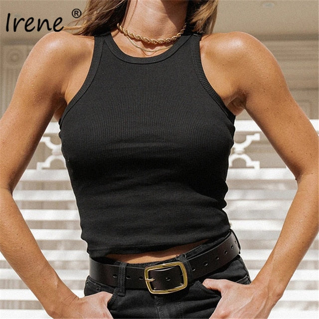 Irene O Neck Long Sleeve Shirt Women Ribbed Sexy Cropped