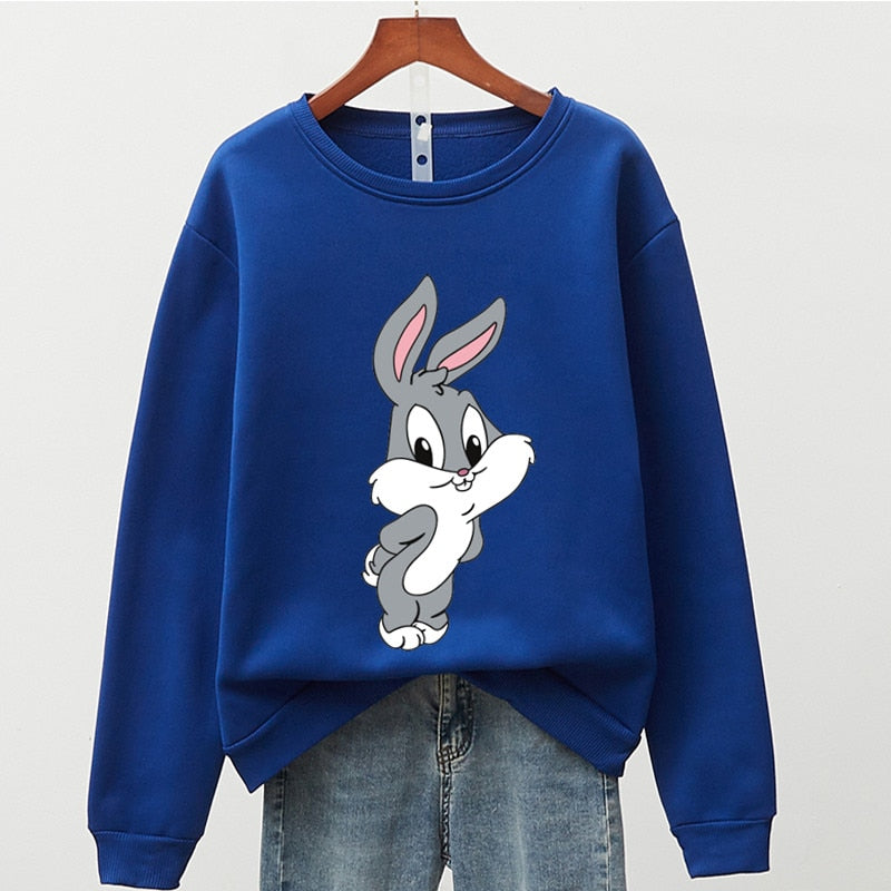 Hot Hit Winter Print Rabbit & Mouse 15 Colors Oversize Hoodies