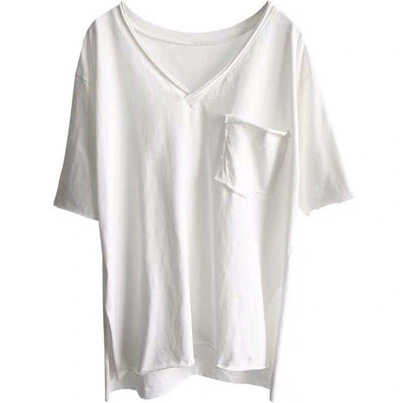 New Arrival Summer Korea Fashion Women V-neck Short Sleeve