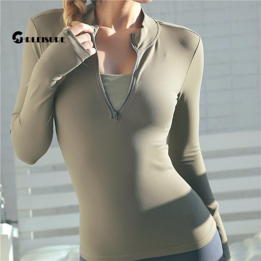 Long Sleeve Yoga Shirts Sport Top Fitness Yoga Top Gym