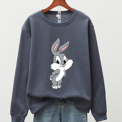 Hot Hit Winter Print Rabbit & Mouse 15 Colors Oversize Hoodies