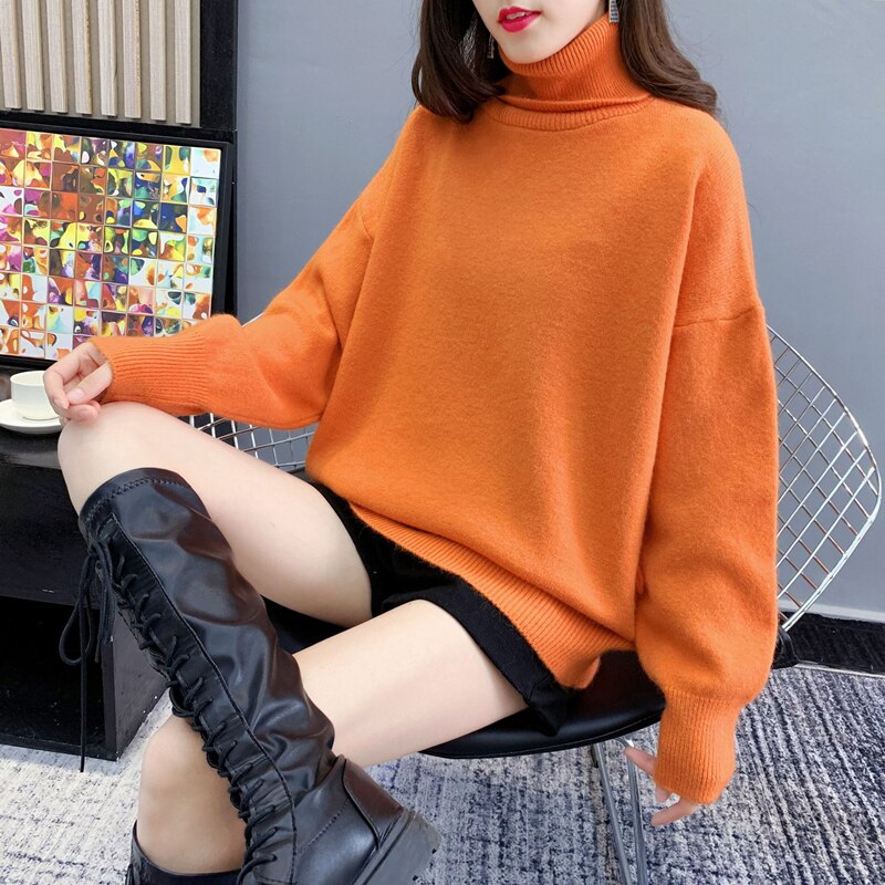 Warm Women's Sweaters Thick Autumn Winter Wool Sweater Oversize