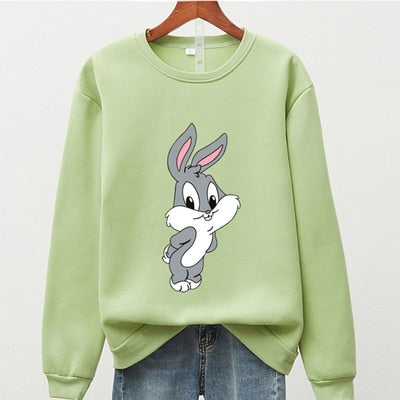 Hot Hit Winter Print Rabbit & Mouse 15 Colors Oversize Hoodies