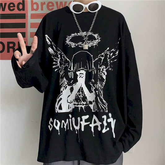 Youth Autumn T-shirt Men Tshirt Women Long-sleeved