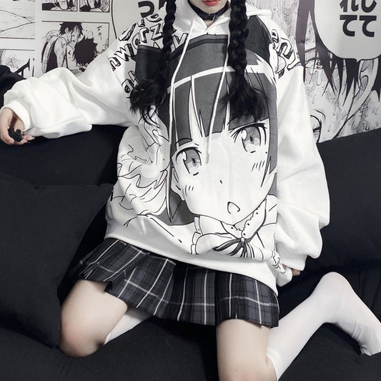 Japanese Anime Hoodie Autumn Clothes Women Sweatshirt Print