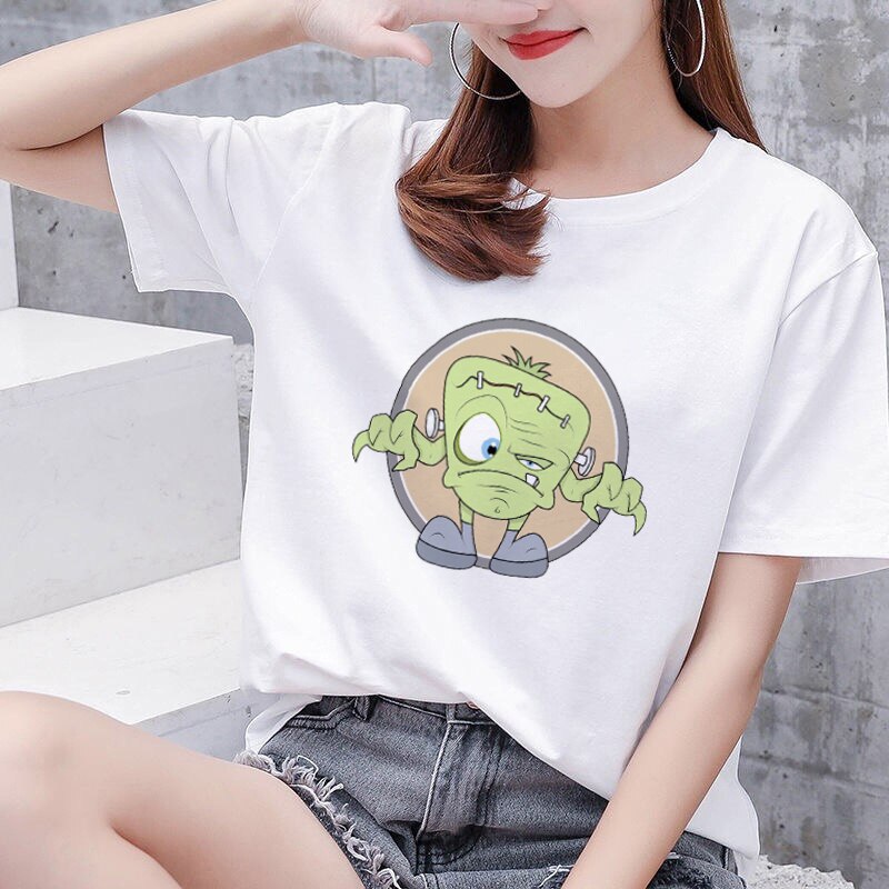 Aesthetic funny tooth dentist women's T-shirt 90s Harajuku Kawaii O-neck T-shirt pattern fashion printing Plus size women shirts