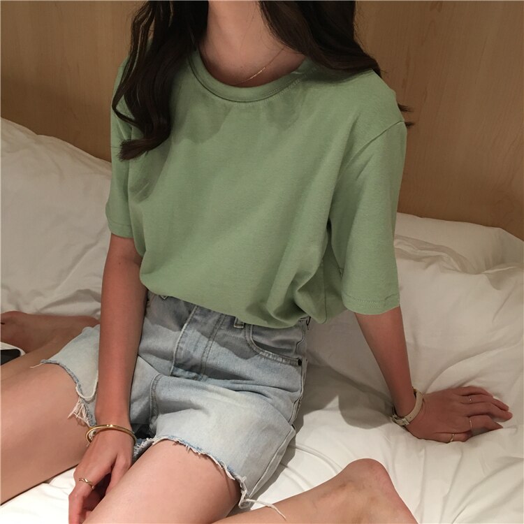 Women T-Shirts Summer Fashion Woman Cotton Tops Tees