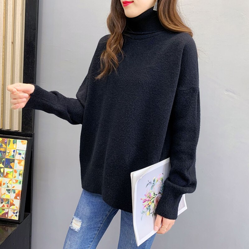 Warm Women's Sweaters Thick Autumn Winter Wool Sweater Oversize