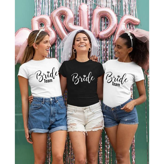 1 Piece Bride Team Couple Bachelorette Bride Party Summer T-Shirt