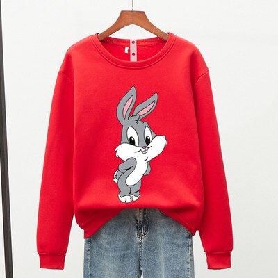 Hot Hit Winter Print Rabbit & Mouse 15 Colors Oversize Hoodies