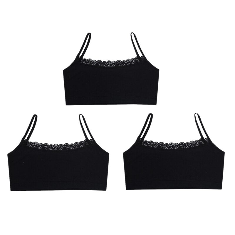 Cotton Dot Lace Bras Sports Underwear Crop Top