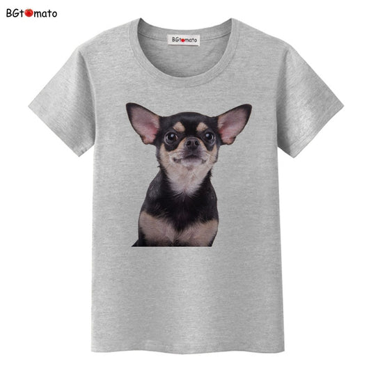 bgtomato New!! Super cute puppy T-shirt women's favorite clothes lovely dog 3D shirts Good quality brand tees casual tops