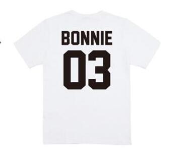 BONNIE CLYDE 03 Funny letters couple t shirts 2020 summer fashion black white women t shirt cotton short sleeve camisetas mujer