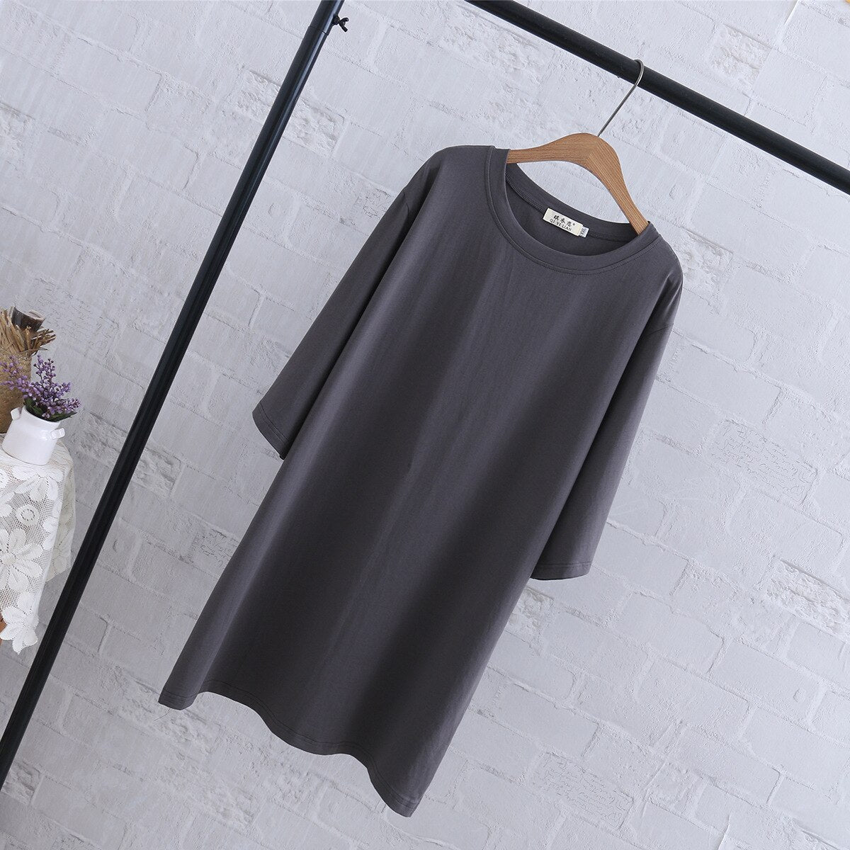 Three Quarter Sleeve Tops Tees Women Plus Size Casual Loose