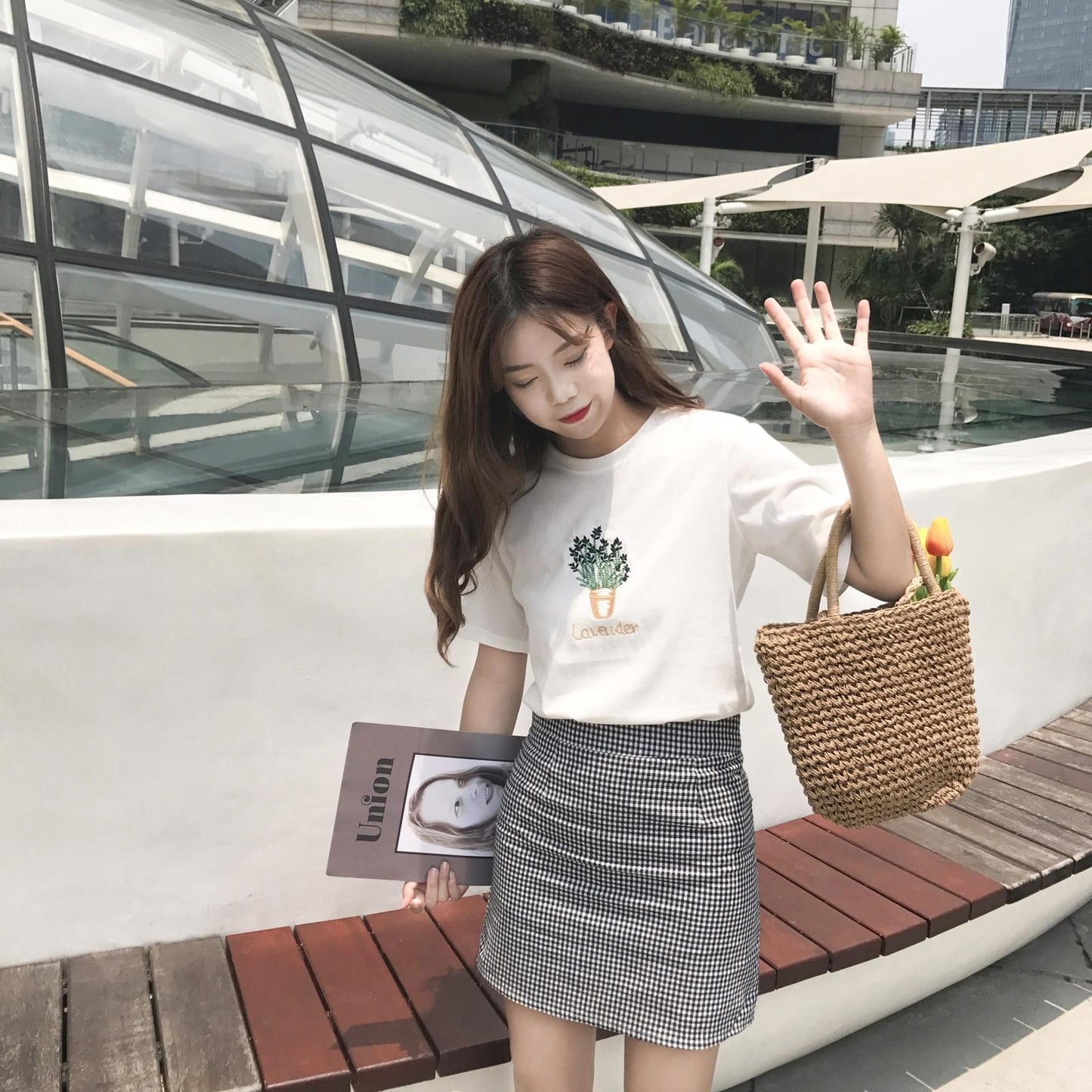 Summer Cute Flower Embroidered tops White Loose Cotton