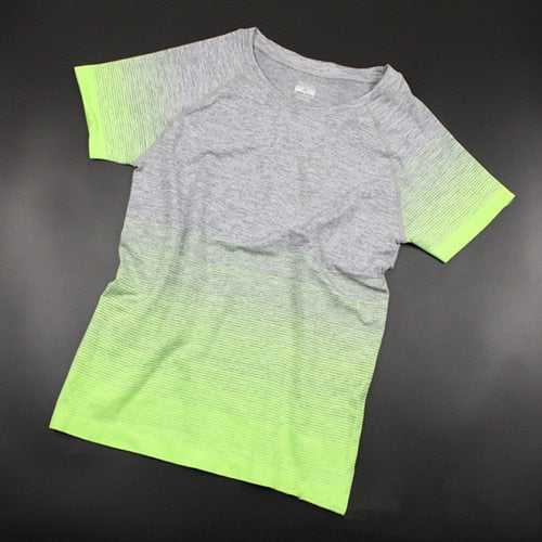 Gym Women's Sport Shirts Quick Dry Running T-shirt Sleeve