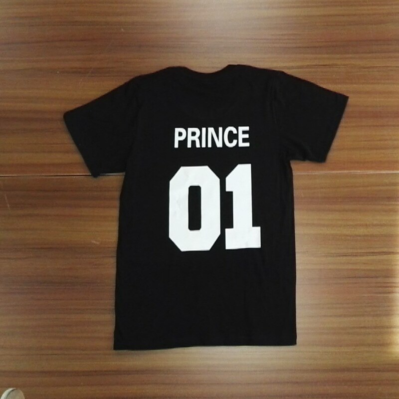 2018 Couple Prince 01 T Shirt Princess 01 Letter Print T-Shirt Women Men Hipster Fashion Tshirt Casual Couple T Shirt For Lover