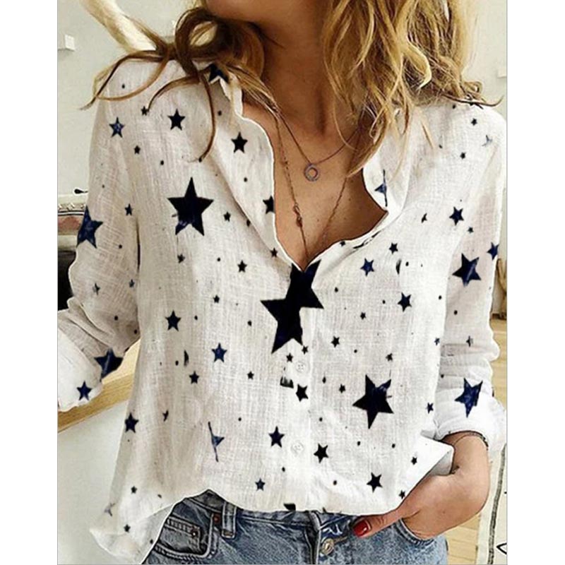 Autumn Long Sleeve Casual Loose Shirt Women Elegant Butterfly