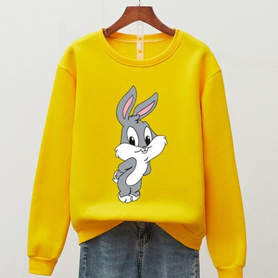 Hot Hit Winter Print Rabbit & Mouse 15 Colors Oversize Hoodies