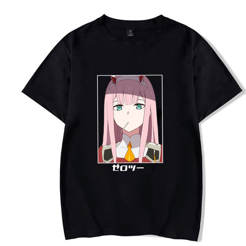 Darling in the Franxx Anime Harajuku Zero TWO Girl Printed T Shirt women Tops Summer Short-sleeve Tee Chic Female T-shirt