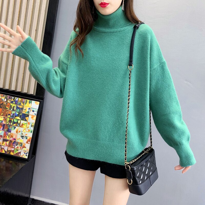 Warm Women's Sweaters Thick Autumn Winter Wool Sweater Oversize