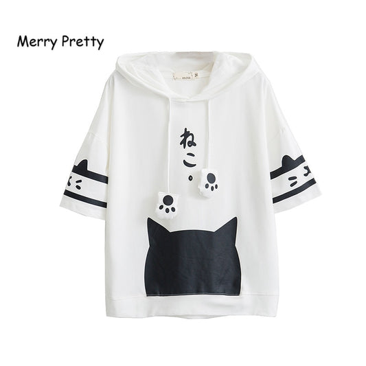 Merry Pretty T Shirt Women Harajuku Japan Style Kawaii