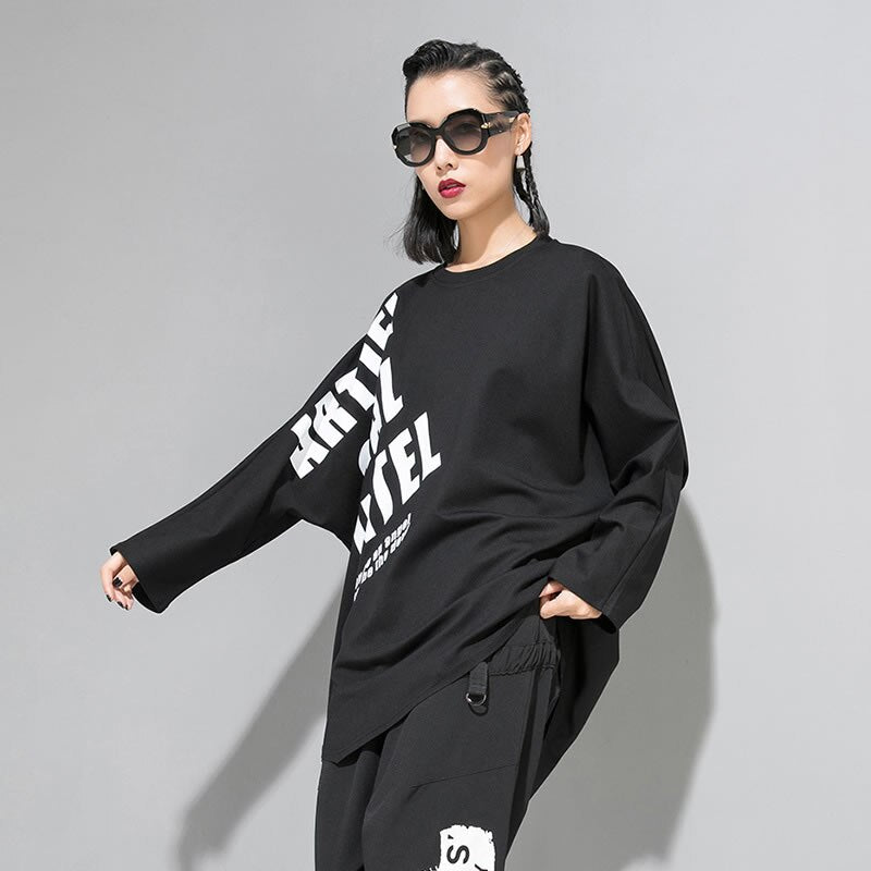 Drilling Ribbon Print T Shirt Women Clothes Fashion Pullover