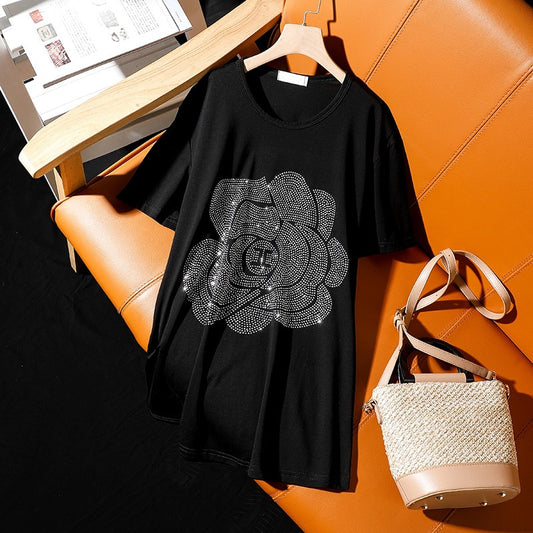 Summer new fashion Loose plus size short-sleeve T-shirt