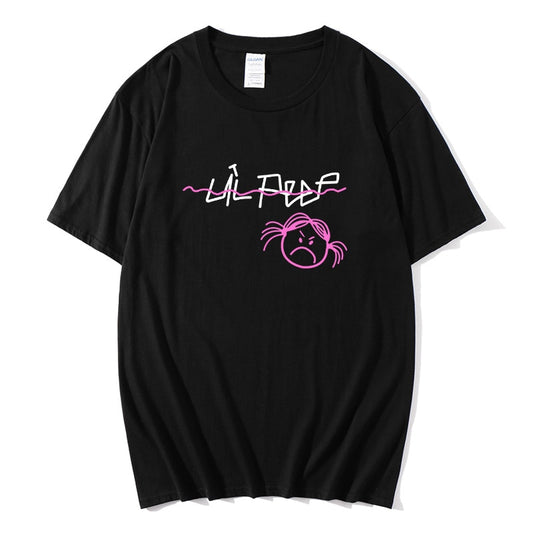 Fashion Hip-hop T-shirt Lil Peep T-shirt Print Love Lil.Peep Women's Black T-shirt Women Short Sleeve Summer New Female Tops Tee