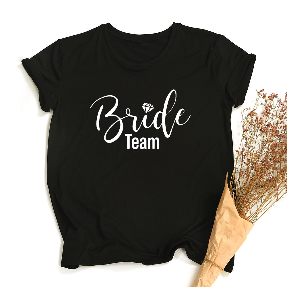 1 Piece Bride Team Couple Bachelorette Bride Party Summer T-Shirt