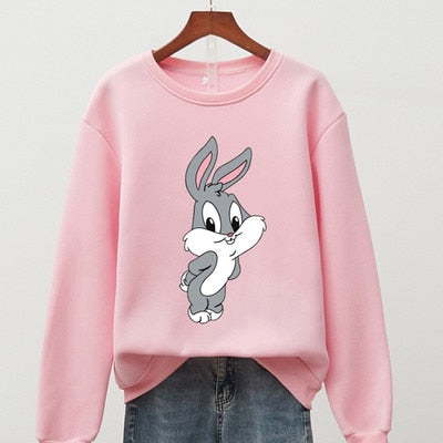 Hot Hit Winter Print Rabbit & Mouse 15 Colors Oversize Hoodies