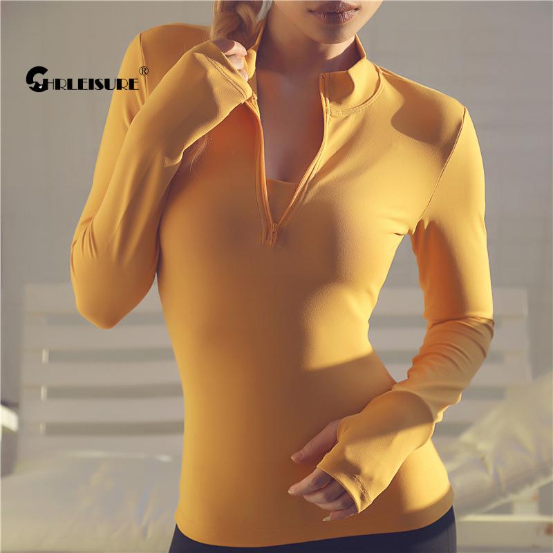 Long Sleeve Yoga Shirts Sport Top Fitness Yoga Top Gym